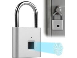 Cerradura Por Huella Dactilar, Resistente A La Intemperie, Carga Usb, Color Plata.