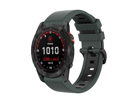 Correa De Reloj Inteligente Para Garmin Tactix 7, 26Mm, Correa De Silicona Deportiva De Dos Colores, Verde Oliva Y Negro VENISYMLIS
