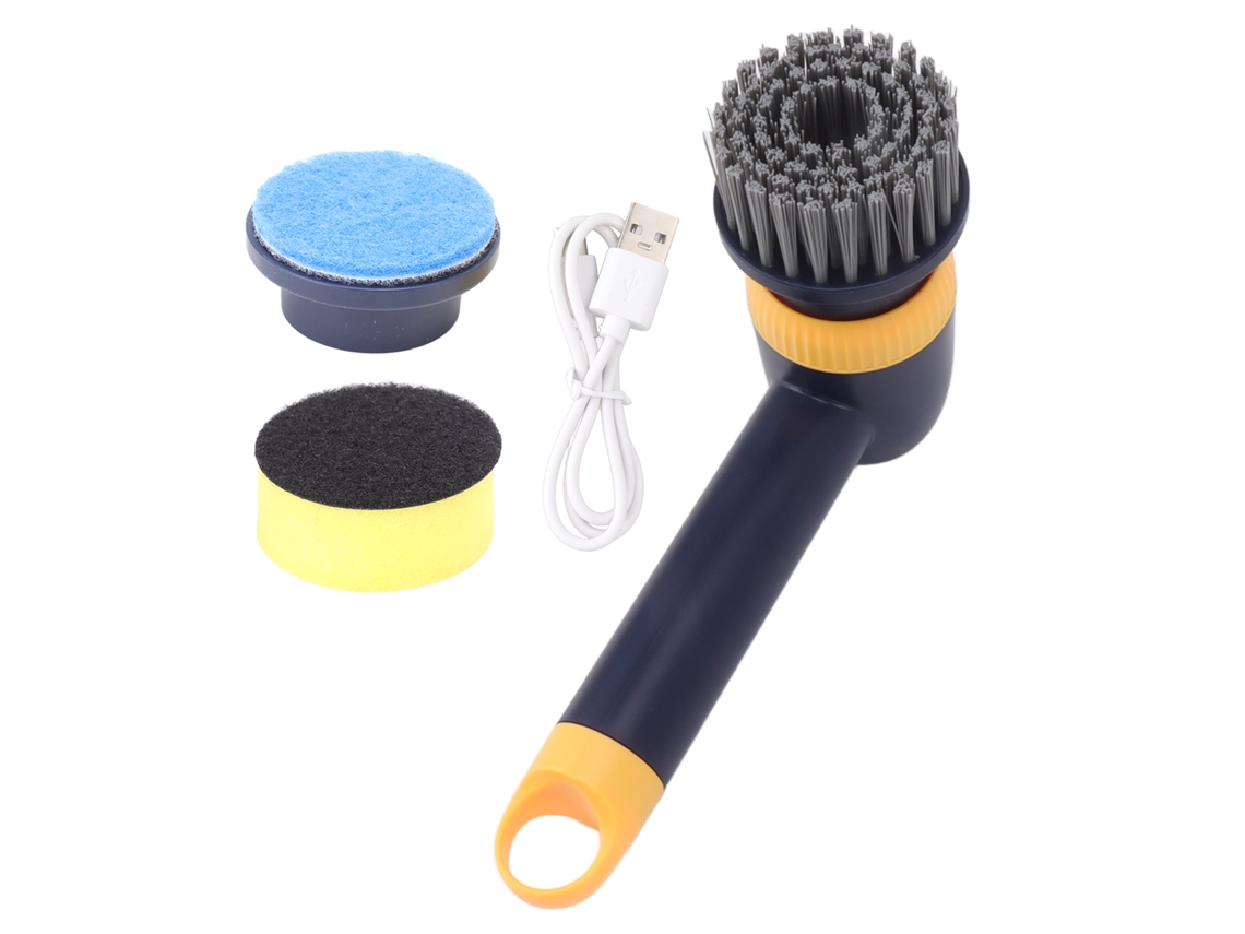 Cepillo de baño eléctrico inalámbrico para suelos de cerámica, 1200 mAh, color azul