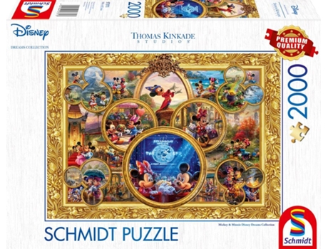 Puzzle SCHMIDT SPIELE Thomas Kinkade Studios: Disney Dreams Collections -Mickey & Minnie rompecabezas 2000 pieza(s) Dibujos