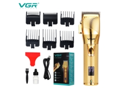 Máquina de Cortar Cabelo Elétrica com Visor Digital, Aparador de Metal e Recarregável. MDUG (dourado)