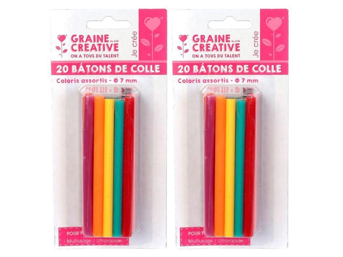 40 barras de pegamento para pistola de pegamento Ø 7 mm - Colores GRAINE CRÉATIVE