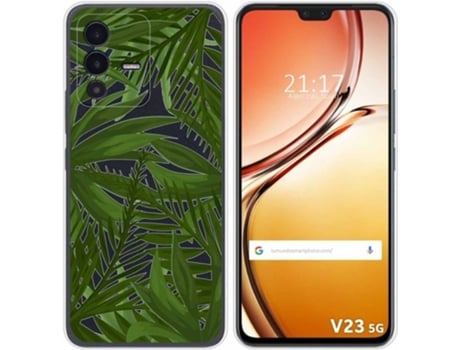 Carcasa para Vivo V23 5G TUMUNDOSMARTPHONE Dibujos Transparente Jungla Multicolor
