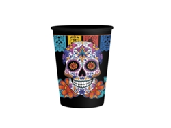 Pack de 12 Vasos Día de los Muertos de 9Oz/250 ml