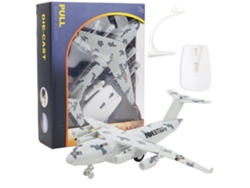 Avión De Juguete De Aleación Fundida A Presión De 22 Cm Con Luz Y Música, Ideal Como Regalo Para Niños (gris).