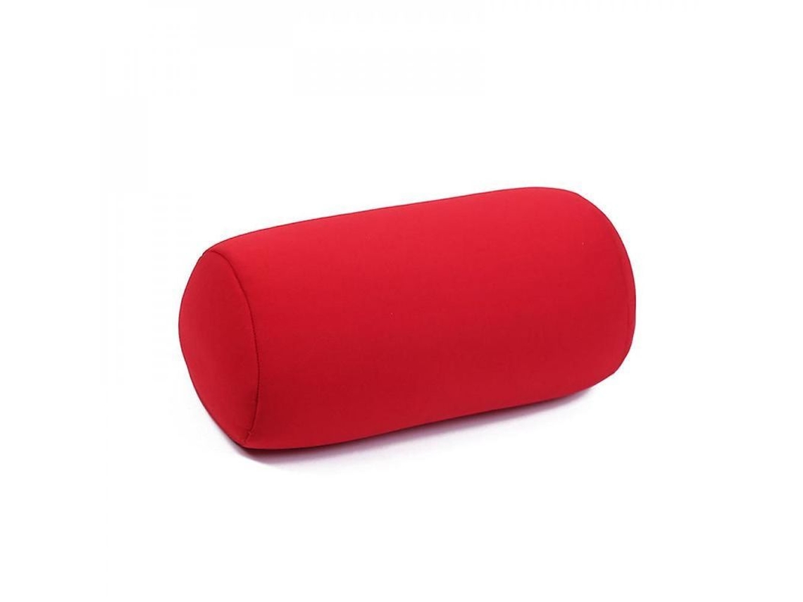 2026-3962-almohada Cilíndrica Multifuncional De Color Sólido Para Siesta Y Descanso Ergonómico Suave Y Portátil 12x6 Pulgadas Rojo