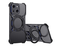 Soporte Carcasa Para Iphone 14 Metal Negro