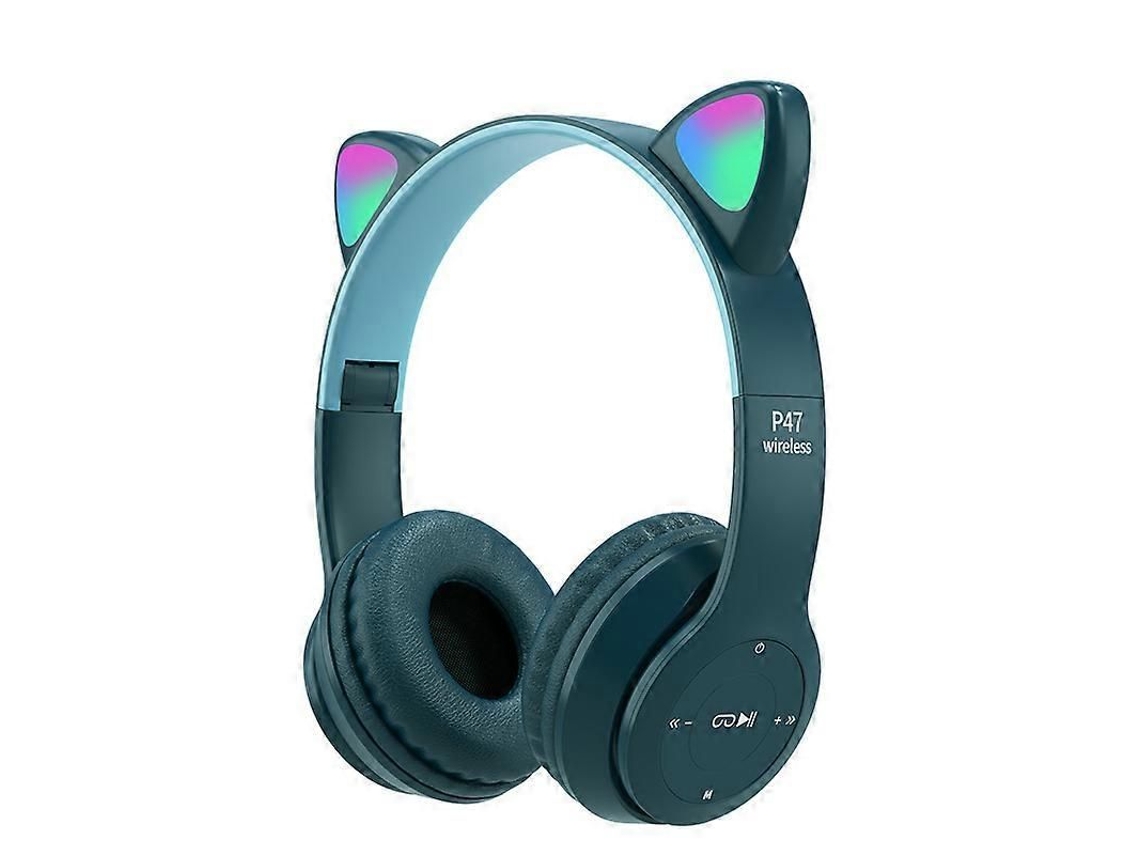 2026-auriculares Bluetooth Inalámbricos Plegables Con Orejas De Gato Led Para Niños Adolescentes Y Adultos