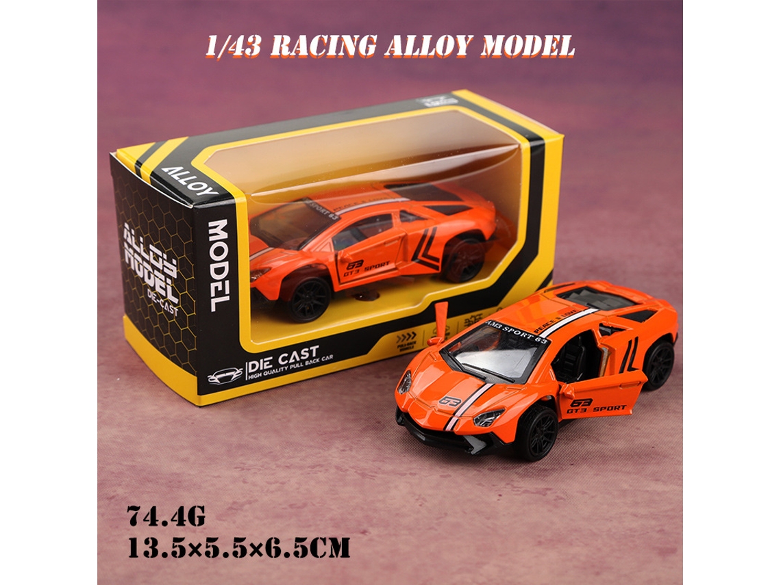 Modelo De Coche De Aleación Realista A Escala 1/43 Con Mecanismo De Retroceso, Juguete Para Niños.