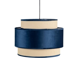 Lámpara de Techo FABRILAMP Adriano (Azul Marino - E27 - Máx. 60W - Tela)