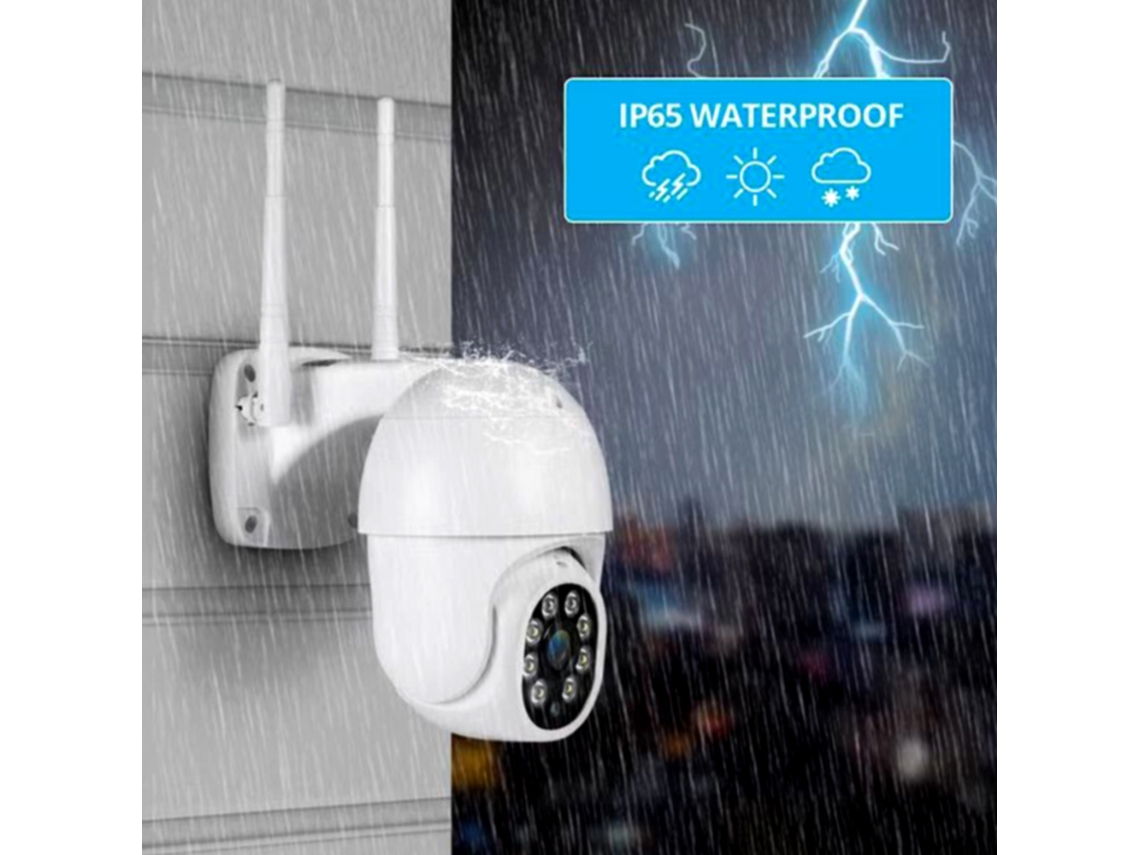 Cámara de seguridad PTZ inalámbrica para exteriores con Wi-Fi, 1080p, 2 MP