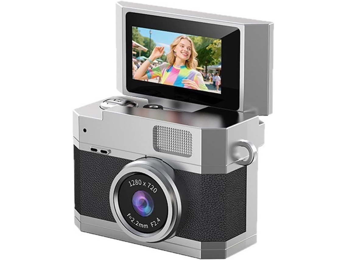 Mini Cámara Digital 1080p Con Pantalla Abatible Para Selfies De 0,96 Pulgadas Y Sensor Ccd Retro.