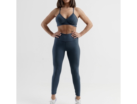 Conjunto Legging y Top para Mujer FORZA FITNESS Fire Azul para Fitness (Talla Unica)