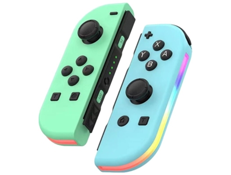 Kit Joycon con Led RGB Nintendo Switch Verde/Azul ¡ANTIMPACTO!