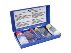 Kit prueba calidad agua para pH y cloro. Testeador de piscina. Caja análisis agua.