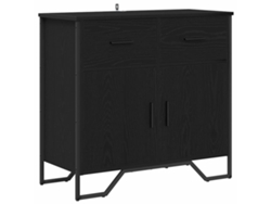 Maison Exclusive - Aparador Con Cajón Roble Negro 79,5 X 35,5 X 74,5 Cm