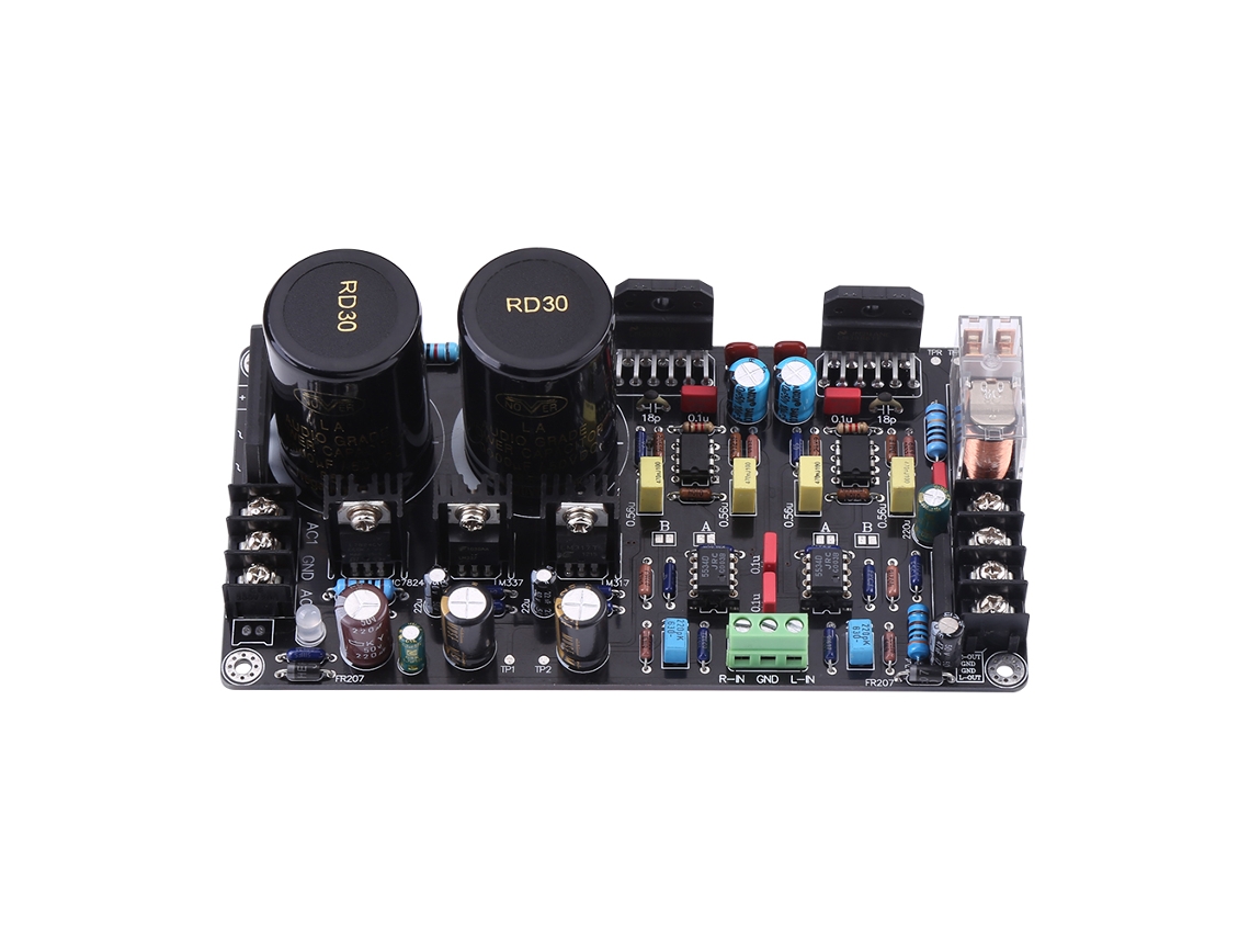 Placa Amplificadora De Potencia Lm3886 Con Servocontrol De Cc Y Amplificador Independiente 5534