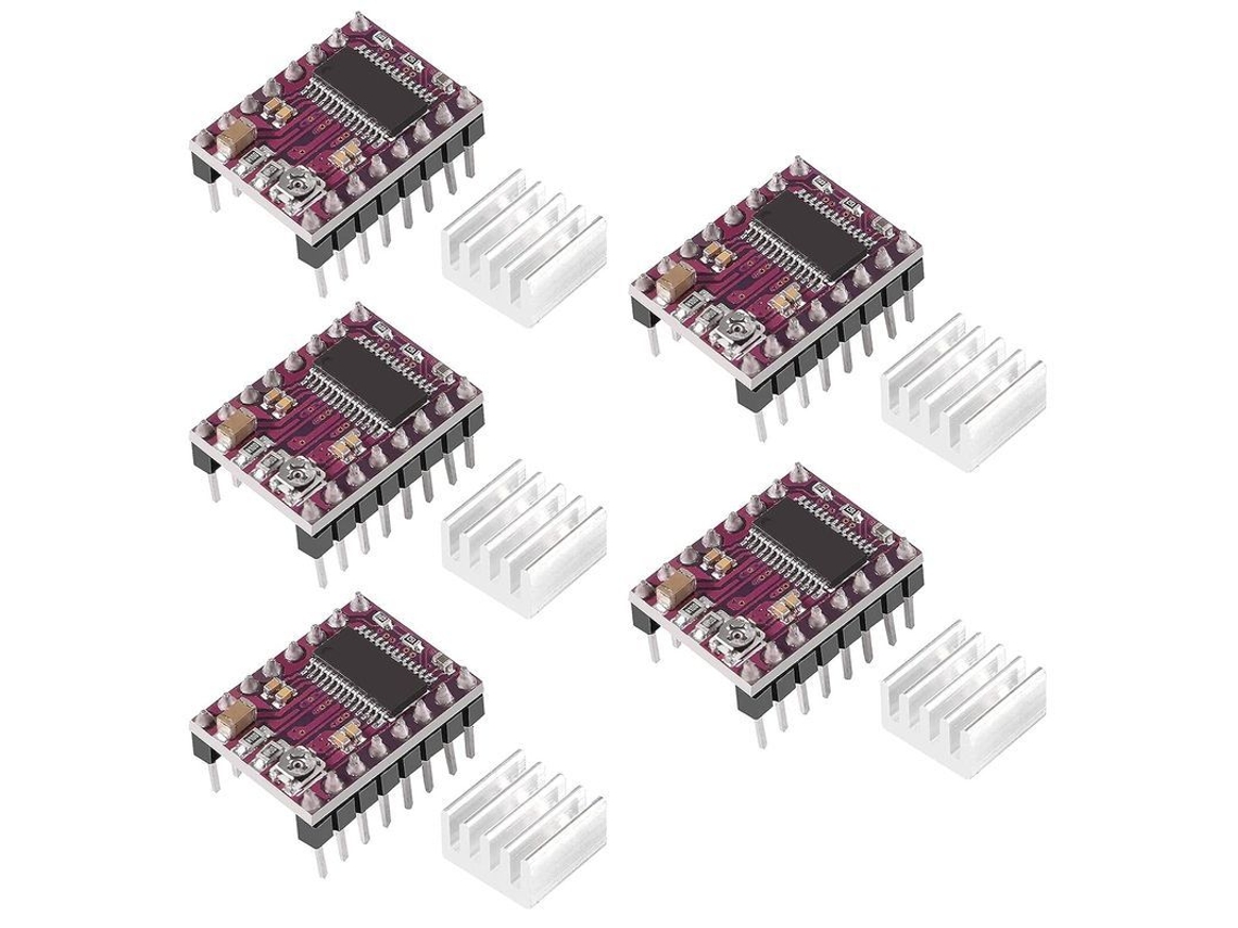 Módulo Driver De Motor Passo A Passo Drv8825 + Dissipador De Calor Para Impressora 3d Rep Ukh