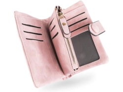 Cartera Corta Con Acabado Mate - Diseño Compacto Y Elegante - Rosa
