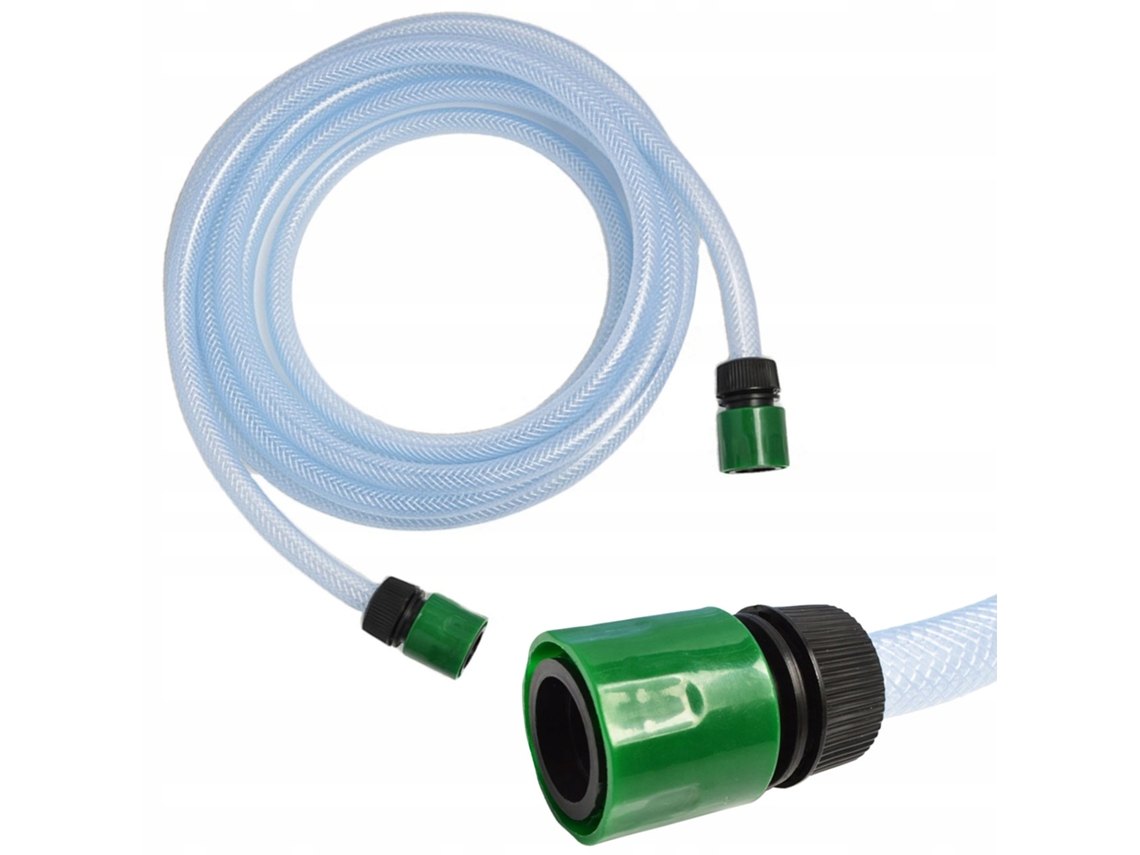 Manguera de succión de 10 m y 1/2'' – PVC transparente | 21 bar | Para hidrolimpiadoras