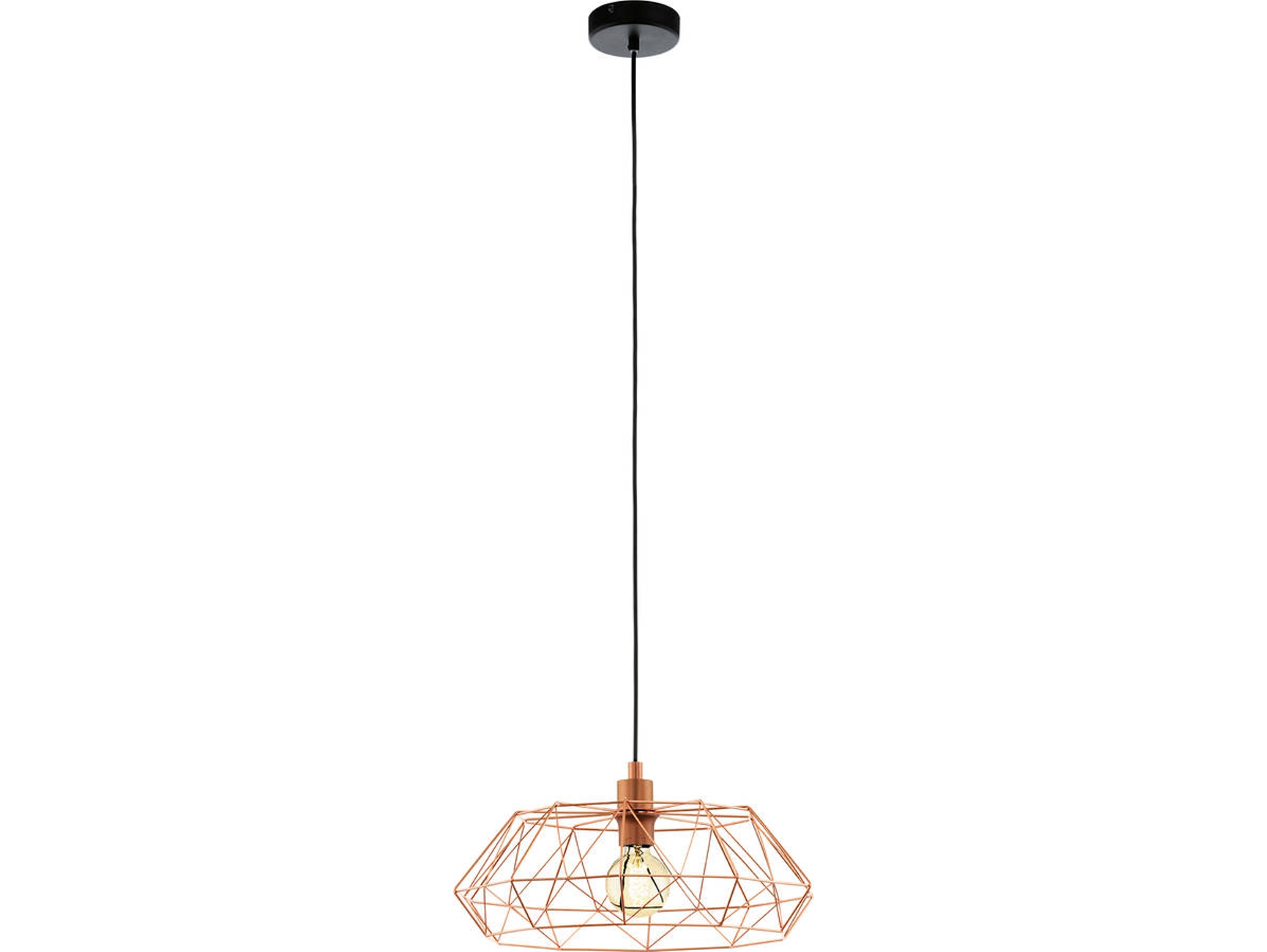 CAND TETO EGLO 1LAMP E27 COBRE CARLTON 2
