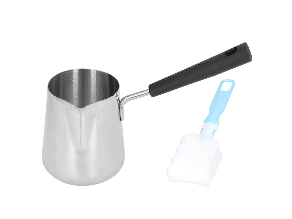 Mini calentador de mantequilla de acero inoxidable de 350 ml con pico derretidor