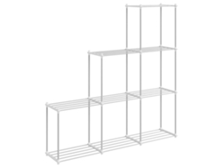 Estante Tubular Blanco 129 x 27 x 132 cm Aluminio MAISON EXCLUSIVE