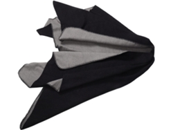 Chal Nórdico De Doble Cara En Lana Sintética Gruesa, Blanco Y Negro, Poncho Cálido Reversible