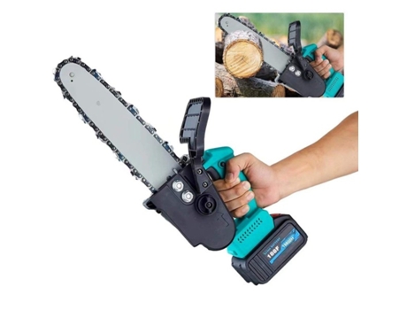 Motosierra Eléctrica a Batería de Litio 12 21V para Poda de Ramas Árboles Plantas TRADE SHOP TRAESIO