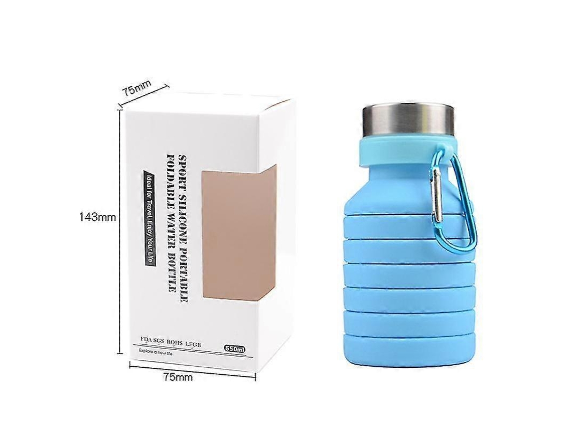 Botella De Agua Plegable, 500ml, Reutilizable, Sin Bpa, De Silicona, Plegable, A Prueba De Fugas, Deportiva Portátil Rosewell
