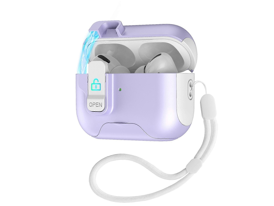 Estuche para auriculares con tapa retráctil automática y cierre de seguridad. GIECY