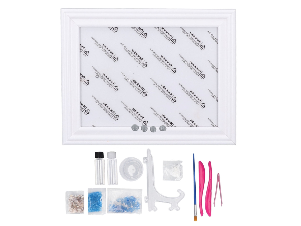 Kit De Arte Com Vidro Marinho Diy Moldura De Foto Resina Praia Decoracao Casa
