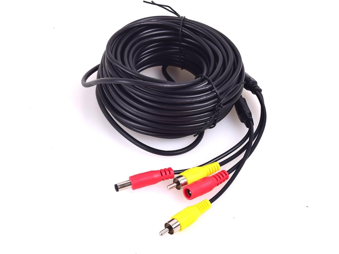 Cable de extensión de vídeo para aviación 2 en 1, resistente a la intemperie, con doble blindaje para una transmisión de señal ininterrumpida, longitud de 10 m, núcleo