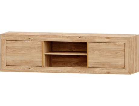 Mueble de TV MUEBLAM Niza (180x50x42 cm - Melamina - Roble y Dorado)