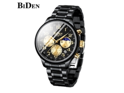 (oro Negro) Elegante Reloj De Negocios Para Hombre Con Segundero Pequeño, Reloj Cronógrafo De Cuarzo Deportivo Para Estudiantes Y Jóvenes.
