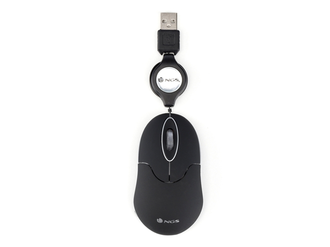 Ratón NGS (Óptico - 1000 dpi - Negro)