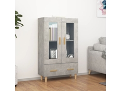Aparador De Madera Contrachapada Gris Hormigón 70x31x115 Cm