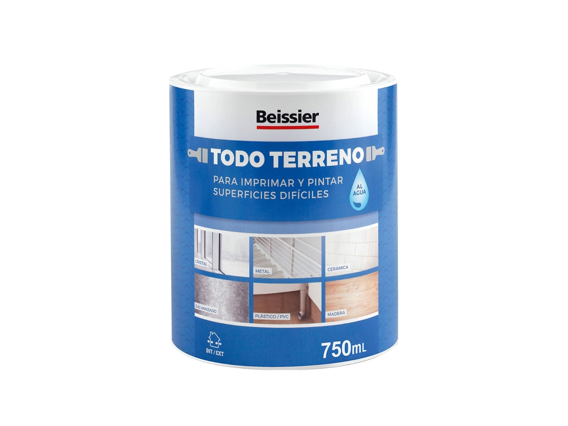 Pintura acrílica BEISSIER Todo Terreno 70396-021 Imprimación Blanco 750 ml