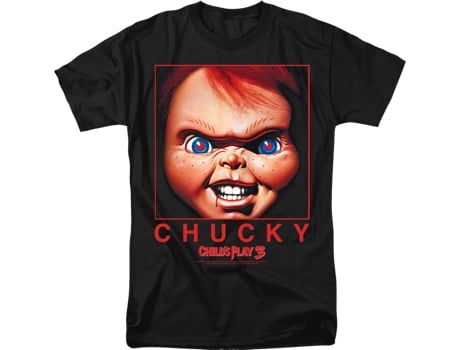 Camiseta Unisexo DEEPSTONE Chucky Child's Play 3 Negro (XXXL)