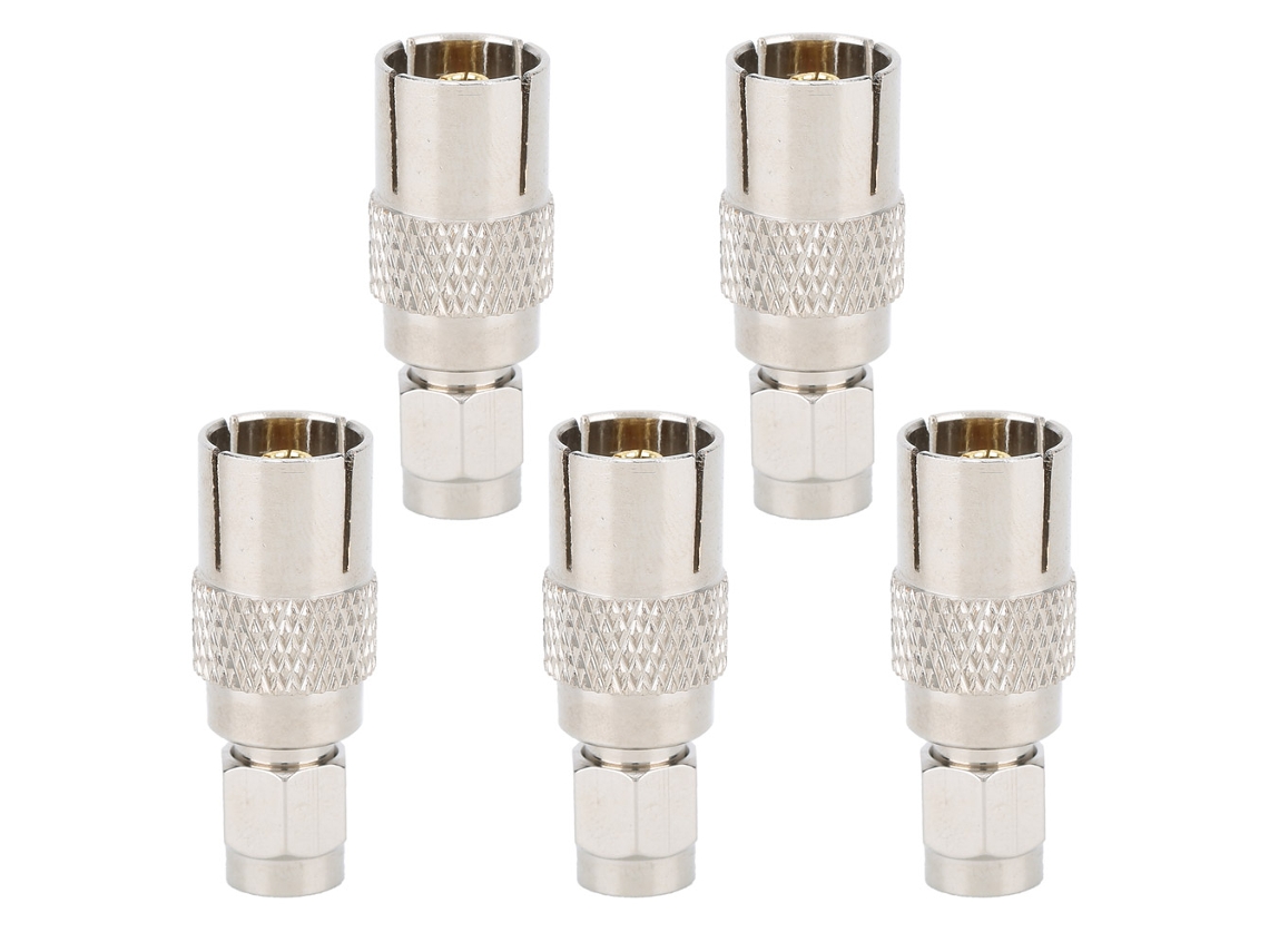 Adaptador coaxial RF (conversión de TV hembra a SMA macho)