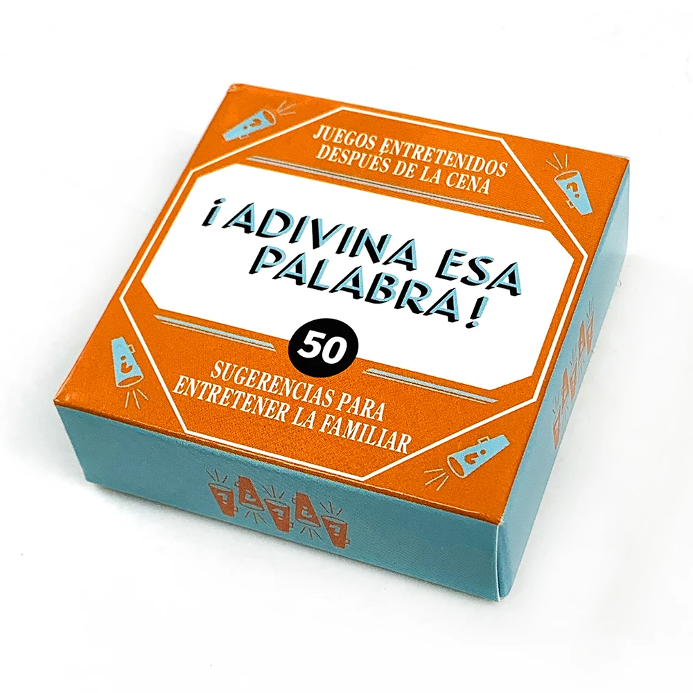 Jogo De Cartas Em Espanhol ''adivinhe A Palavra!'' - Jogo Com 50 Cartas