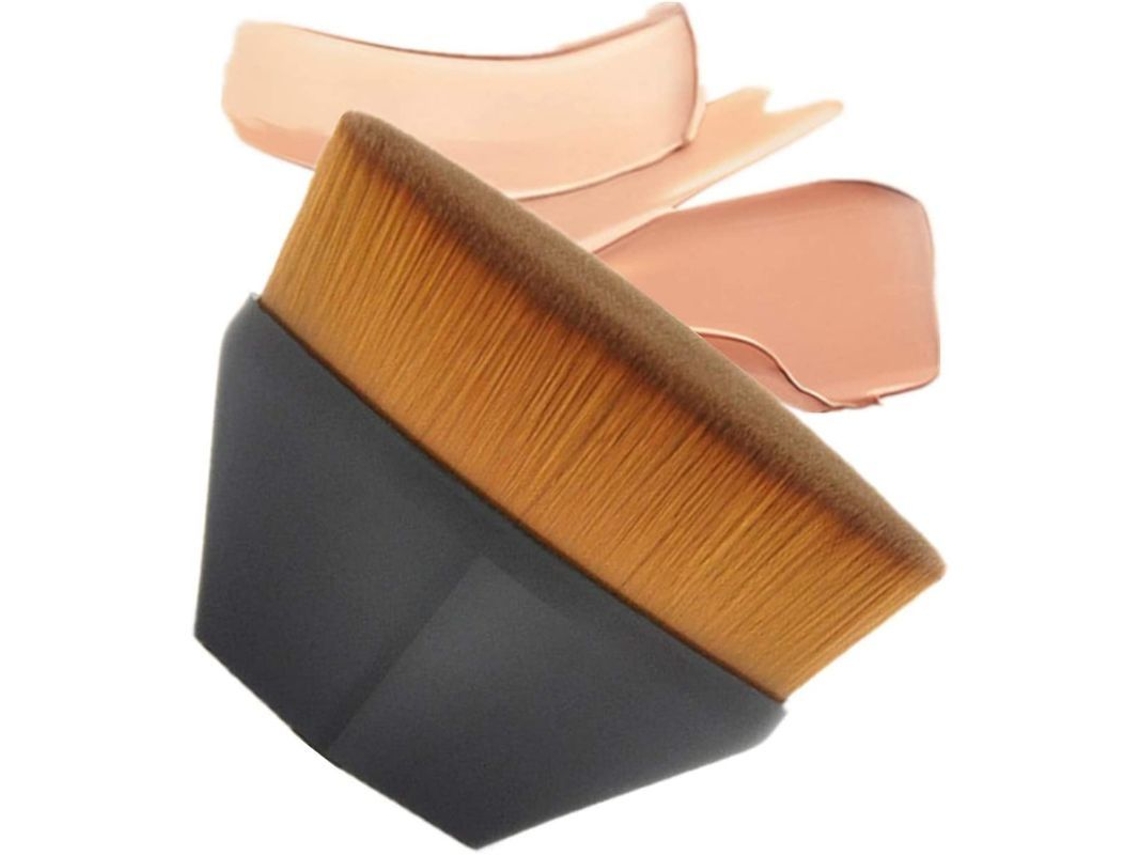 Brocha De Base De Alta Densidad Con Punta Plana En Forma De Pétalo - Brocha De Maquillaje De Tacto Suave