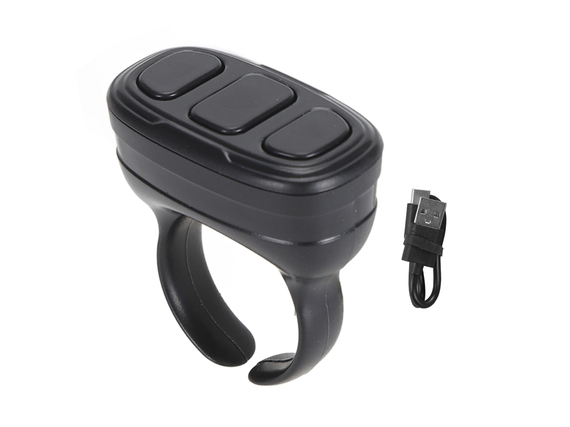 Control Remoto Bluetooth Para Página De Video Y Lectura De Novelas, Distancia 10m, Color Negro, Para Dedo