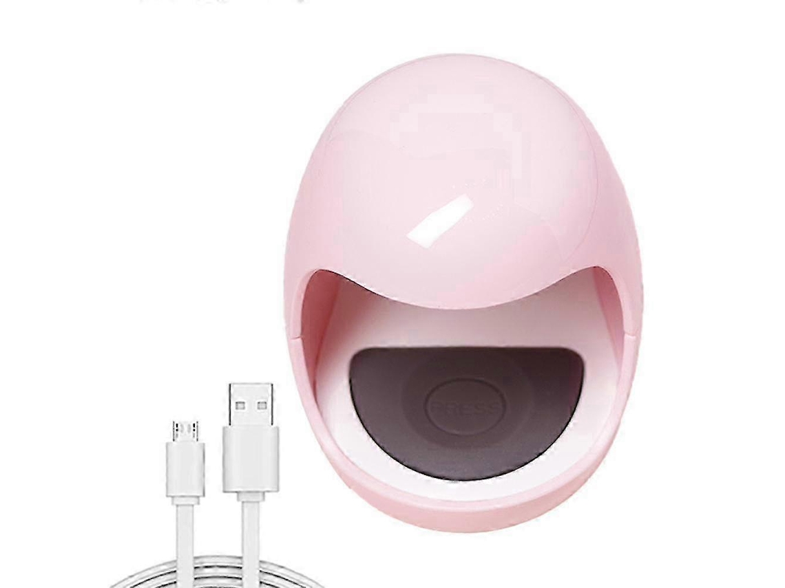 Mini lámpara LED portátil para uñas de gel y acrílicas de secado rápido, color rosa Ly Ebike