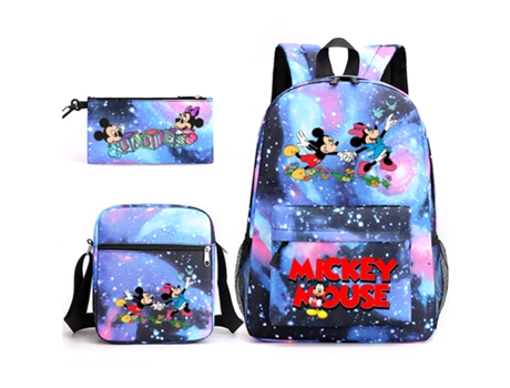KOHREE Conjunto de tres piezas de mochila escolar para estudiantes de Mickey Mouse