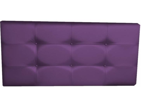 Cabecero DECORQUALITY Texas Botones (Morado - Polipiel - 105 x 70 cm)
