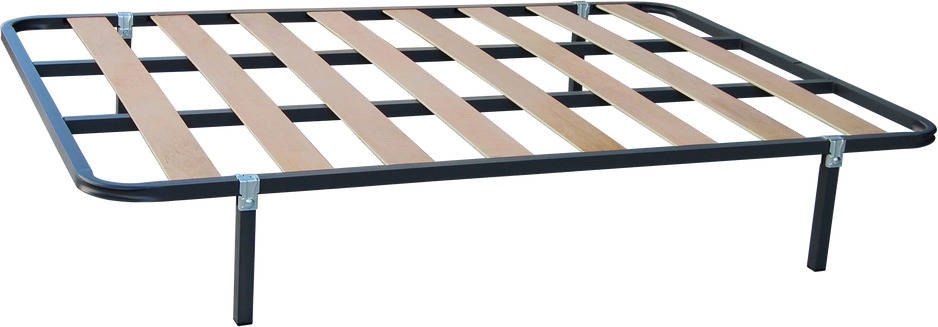 Somier COLCHUM Láminas (Gris - Hierro y Madera - Sin Patas - Compatible con Colchón: 105x200 cm)