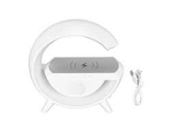Altavoz Bluetooth Con Luz Nocturna, Carga Inalámbrica, Batería De 3000 Mah Y Radio Fm Para Oficina Y Dormitorio.