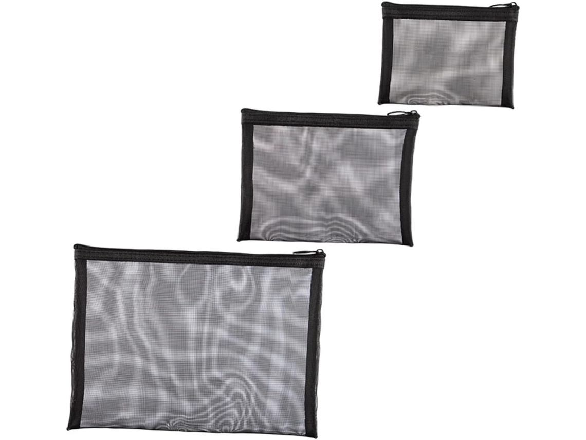 Trousse À Maquillage Transparente En Filet 3 Pièces Grand Format Paquet De Toilette Portátil Voya...