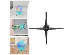 Ventilador LED holográfico 3D, 552 LED, control remoto y aplicación OEM